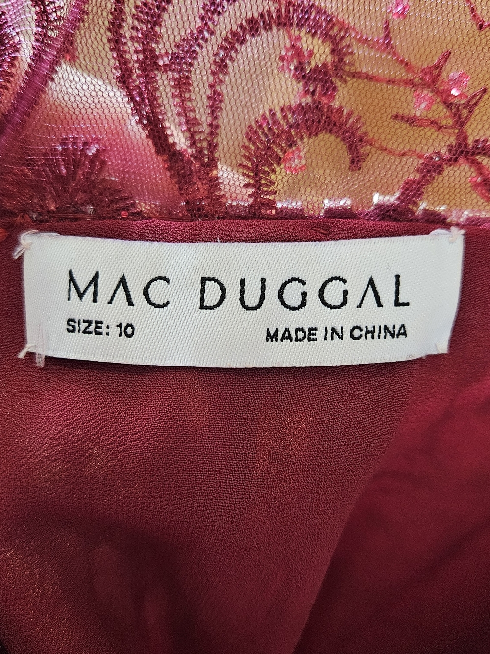 Mac Duggal Evening Gown – Size 10 – Elegant Embellished Formal Dress - Picture 13 of 15
